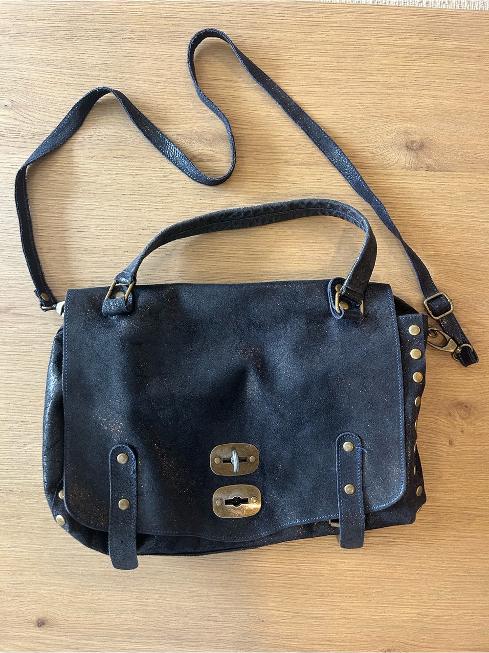 Merci Marie Suede Satchel Made in Italy - Picture 2 of 15